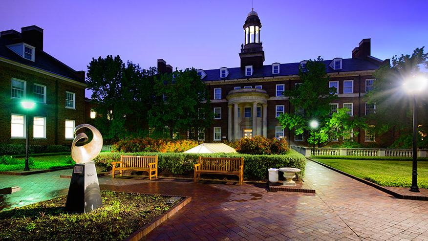 building at night